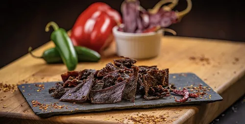 Miniatura 6 de Glenwood Snacks 7 ALARM - Pimienta escorpión de carne picante, pimiento fantasma, Carolina Reaper y Habanero, 9 onzas