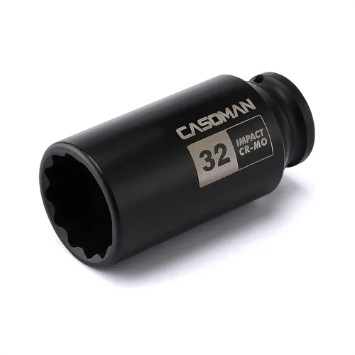 Miniatura 30 de CASOMAN Enchufe de impacto de 6 PT de 1/2" x 1.378 in de profundidad, CR-MO, 1/2 pulgada de transmisión de 6 puntos para una fácil extracción