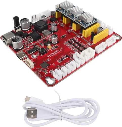 RATTMMOTOR Placa controladora CNC de 4 ejes GRBL Tablero de controlador USB Puerto USB 12-24VDC Router CNC Máquina de grabado Controlador para DIY