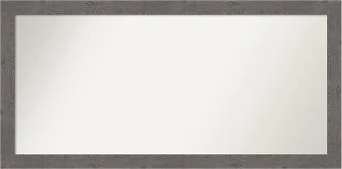Miniatura 372 de Amanti Art Espejo de baño gris para sobre el fregadero, 31 x 48 pulgadas, espejo de tocador rectangular estrecho de color gris, marco de madera
