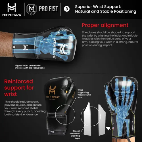Miniatura 6 de HIT N MOVE Süvari - Guantes de boxeo de crin con , guantes de boxeo con cordones para hombre, equipo de boxeo, guantes de MMA para hombre, guantes
