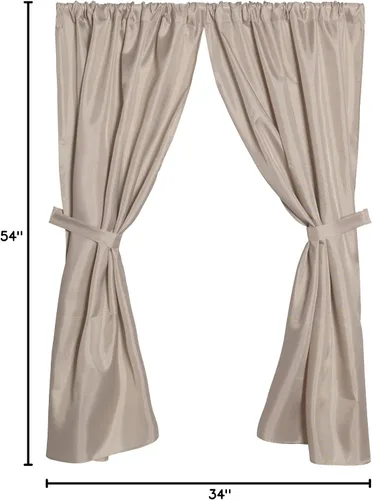 Miniatura 2 de Carnation Home Fashions Cortina de ventana de lino de tela de poliéster