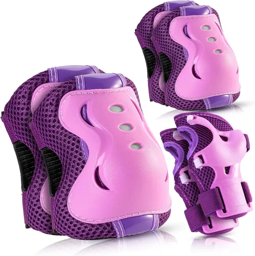 Miniatura 10 de BOSONER Knee Pads for Kids Roller-Skating: Adjustable Protective Gear Set Knee Elbow Pads Wrist Guards for Bike Cycling Skateboarding Scooter Gifts