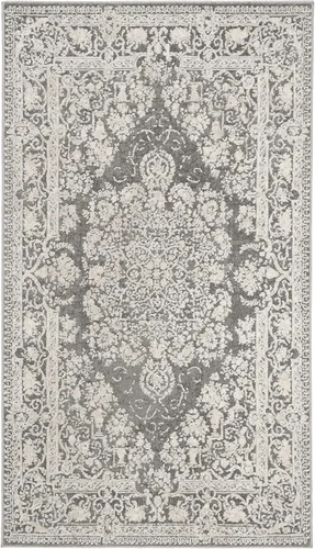 SAFAVIEH - Alfombra decorativa de la colección Reflection, 2'3" x 4', gris oscuro y crema, no desprende pelusa y fácil de limpiar, ideal para Gris