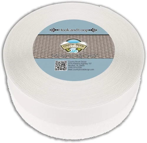 Miniatura 15 de Country Brook Design Cierre de velcro para coser no adhesivo de 2 pulgadas (beige, 50 yardas)