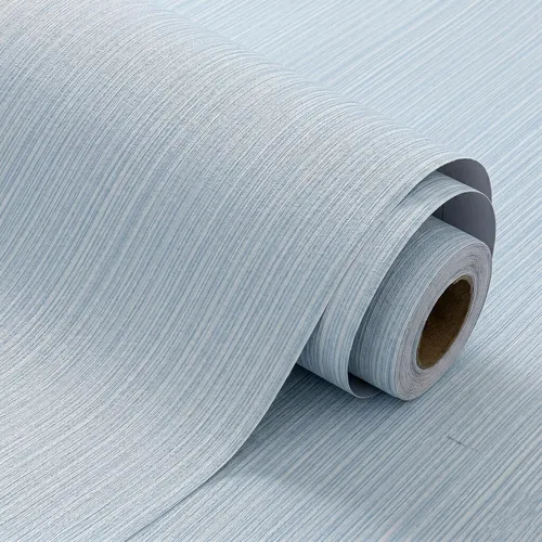 Miniatura 10 de FUKU MON Papel Tapiz de Tela de Hierba Azul 24" X 394" Texturizado Azul Claro Lino Grueso Clásico Neutro Tejido de Hierba Papel de Contacto