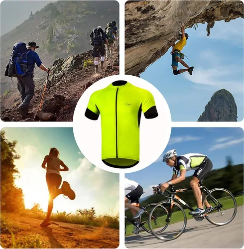 Miniatura 7 de Cycling Bike Jersey for Men Short and Long Sleeve Bike Bicycle Shirts Biking Clothing Breathable Quick-Dry Shirt with Pockets