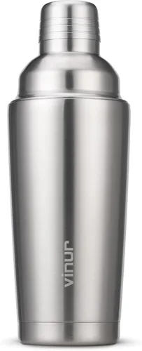 Miniatura 13 de VINUR Coctelera aislada, coctelera de Martini aislada al vacío de acero inoxidable de 20 onzas con colador integrado y tapa jigger para camarero