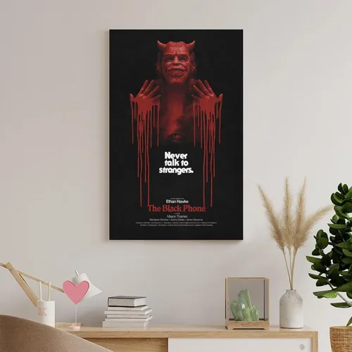 Miniatura 8 de SGWDHPXUK Póster de película The Black Phone con cubierta retro, película de terror, arte de pared y decoración de sala, 12 x 18 pulgadas