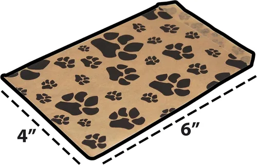 Miniatura 6 de CuteBox Pawprint - Bolsas de regalo de papel plano de estraza (4 x 6 pulgadas) para manualidades, recuerdos de fiesta, venta al por menor