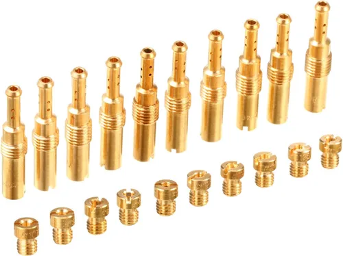 Miniatura 2 de Kit de 20 piezas de chorros principales de carburador, incluye 10 piezas de chorros principales de carburador y 10 piezas de chorros lentos para PWK