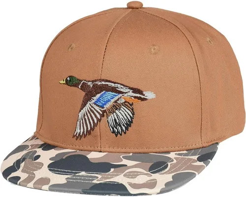 Miniatura 9 de EDTREK Gorra Snapback de rendimiento para exteriores con ala plana - Bordado único de animales Naranja - Faisán
