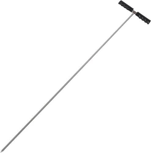 Miniatura 5 de Stainless Steel Soil Probe, 32-48 Inch Adjustable Ground Rod Tool with T - Handle, Practical Pipe Probe for Septic Tank Underground Pipes