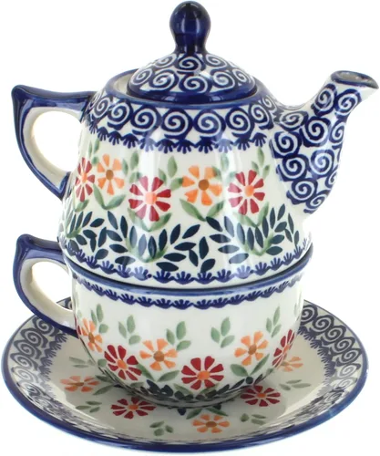 Miniatura 5 de Blue Rose Polish Pottery Blue Butterfly Tea para uno