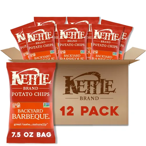 Miniatura 36 de Kettle Brand Papas Fritas, Backyard Barbeque Kettle Chips, Bolsa de Aperitivos, 1.5 Oz