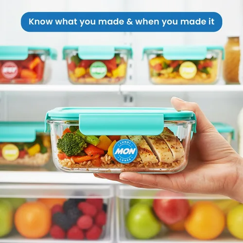 Miniatura 2 de Calcomanías de fecha de fácil identificación para 7,000 días de la semana, caja dispensadora, puntos de día de 3/4 pulgadas para alimentos