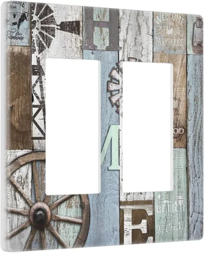 Miniatura 41 de Cubierta de interruptor de luz de palanca individual decorativa de 1 cuadrilla, placa frontal eléctrica para baño, cocina, decoración del hogar