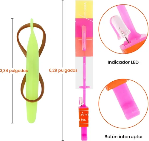 Miniatura 3 de lpvoqpth Juego de 25 juegos de LED voladores, 25 tirachinas + 25 helicópteros brillantes, 50 piezas, juguete volador para exteriores, suministros