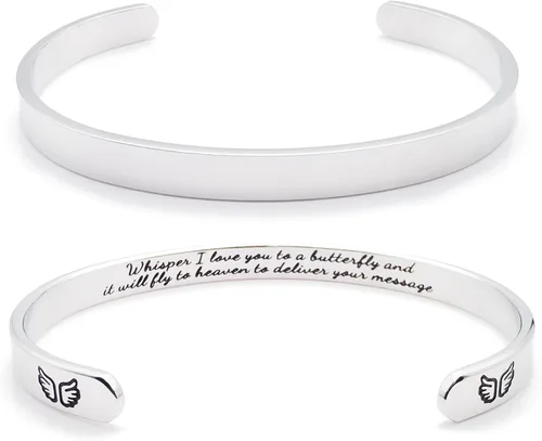 Miniatura 295 de Pulseras inspiradoras para mujer, joyería de acero inoxidable, con refranes, pulsera motivacional con mensaje oculto, pulseras grabadas para mejor