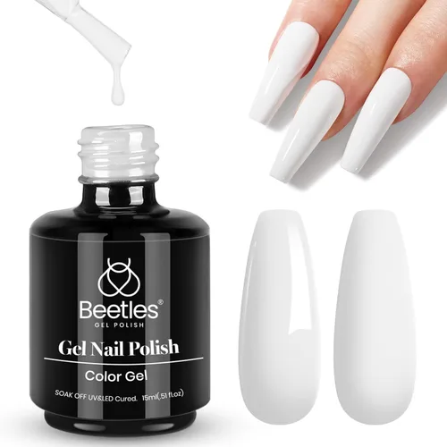 Miniatura 16 de Beetles - Esmalte de uñas de gel verde luminoso que brilla en la oscuridad, esmalte de uñas de gel que se absorbe con lámpara LED UV, arte de uñas