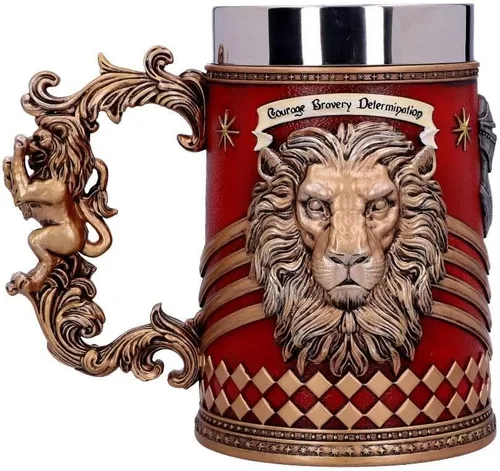 Miniatura 3 de Nemesis Now Harry Potter Gryffindor Hogwarts House - Jarra coleccionable, 1 unidad (paquete de 1), oro rojo, 22.0 fl oz