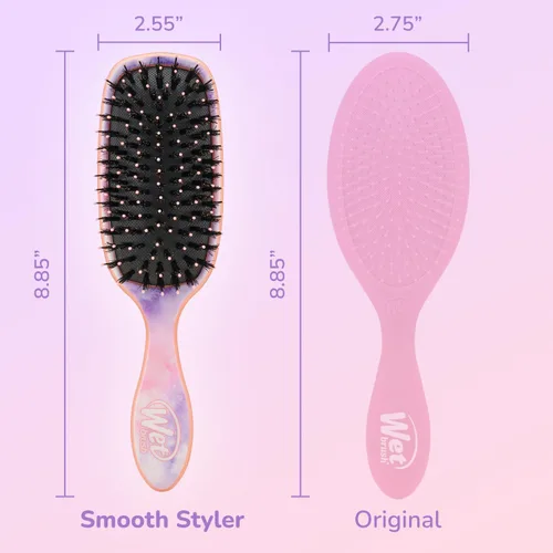 Miniatura 5 de Wet Brush - Cepillo de pelo realzador de brillo y desenredante, con cerdas ultra suaves, con aceite natural de argán, para cabello liso, mojado