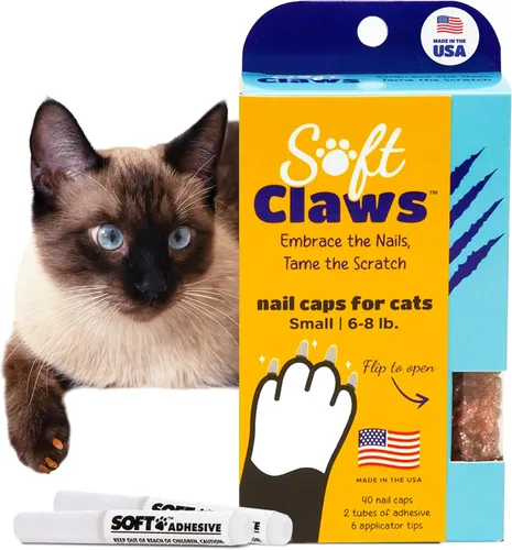 Miniatura 17 de Tapas de uñas Soft Claws para gatos pequeños – (40 tapas, negro) - Fabricado en EE. UU. - Desarrollado por veterinarios, no tóxico Protege muebles