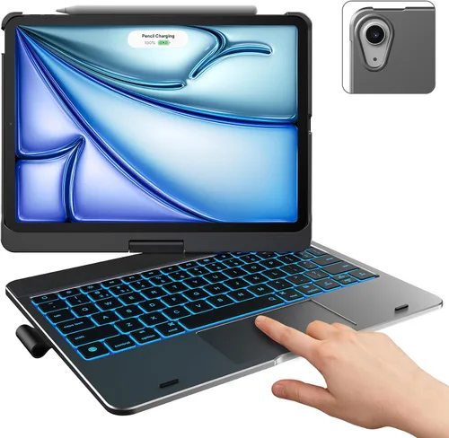 Miniatura 8 de typecase Funda con teclado táctil con trackpad para iPad Air de 11 pulgadas (M3 2025 / M2 2024) 2024: rotación de 360° - retroiluminación de 11