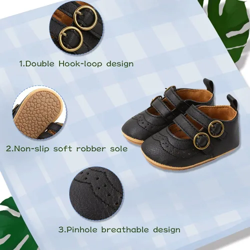 Miniatura 5 de Meckior - Zapatos bajos y livianos para bebés estilo Mary Jane con suela suave y lazo decorativo para vestidos de princesa o bodas para niñas que