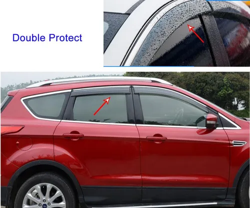 Miniatura 4 de Deflectores de viento para ventana de automóvil, protectores de lluvia compatibles con Peugeot 3008 2017 2018 2019 2020 2021 2022 2023 2024 2025