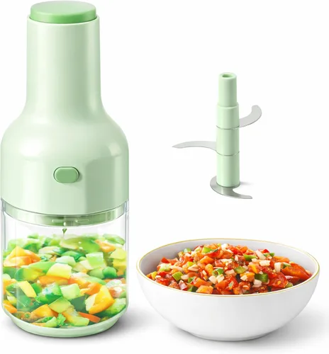 Brieftons Express – Picadora manual: 2 tazas, cortador manual de verduras para picar vegetales, frutas, hierbas, picador de ajo y cebolla para Verde