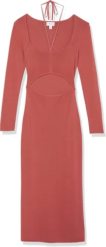 Miniatura 5 de The Drop Vestido midi Corbin de manga larga con detalle halter para mujer