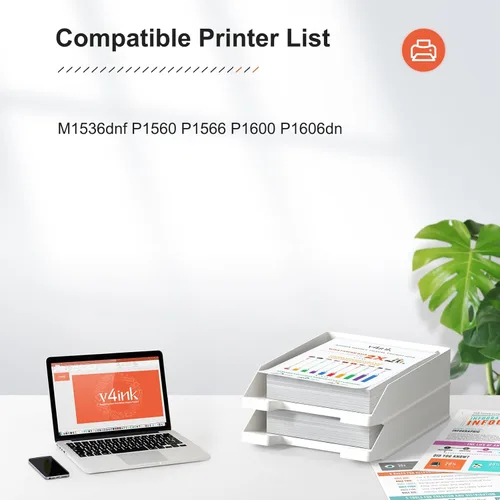 Miniatura 2 de V4INK cartucho toner color negro CF283A 83A compatible con LaserJet Pro M127 M127FW FN M125 125FW 125A M201 M225MFP. Paquete de 3 - Negro