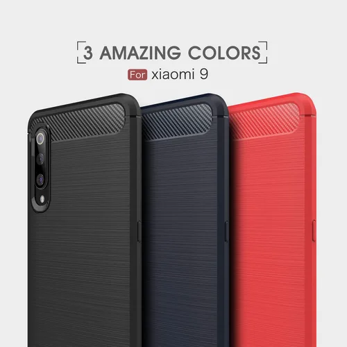 Miniatura 9 de Funda para Xiaomi Mi 9 - Funda delgada de absorción de impactos de fibra de carbono (negro)