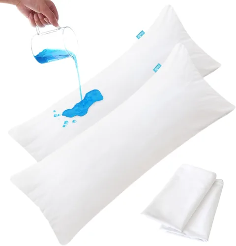 Miniatura 7 de Paquete de 4 fundas de almohada impermeables para niños pequeños, con cremallera, para almohadas de 13 x 18 pulgadas y 14 x 19 pulgadas, fundas