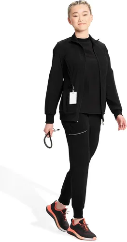 Miniatura 68 de Infinity by Cherokee 2391A - Chaquetas médicas con cremallera frontal para mujer, tela elástica en 4 direcciones