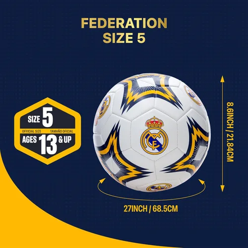 Miniatura 5 de Icon Sports Balón de fútbol oficial del Real Madrid CF RM154BLT-Blanco