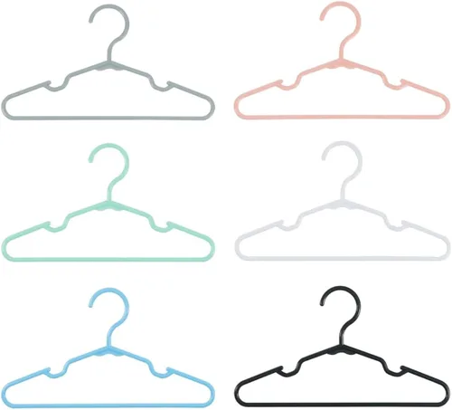Miniatura 2 de 100 perchas antideslizantes para ropa de recién nacidos, para ropa de recién nacidos, para niños, niñas y niños pequeños