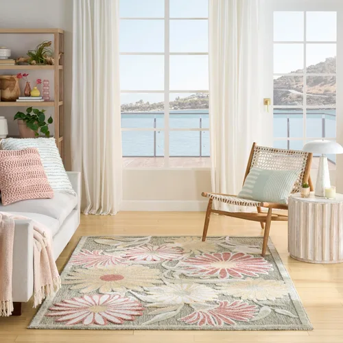 Miniatura 18 de Nourison Home Aloha - Alfombra beige de 2 pies 3 pulgadas x 12 pies, fácil de limpiar, no se desprende, para dormitorio, sala de estar, comedor