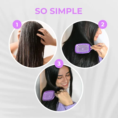 Miniatura 9 de FHI Heat UNbrush - Mini cepillo desenredante para cepillado sin dolor en todo tipo de cabello húmedo o seco, cerdas antiestáticas Duoflex duraderas