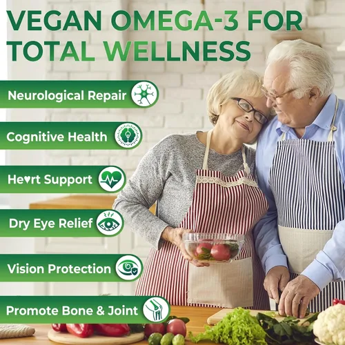 Miniatura 4 de Gomitas Omega 3 de 2200 mg de aceite de algas (DHA 640 mg y EPA 290 mg) para mujeres y hombres, alternativa de aceite de pescado vegano Omega 3