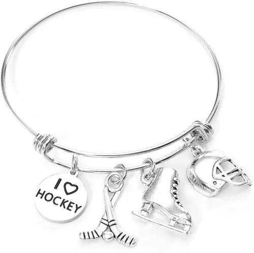 Kivosliviz Regalos de hockey Pulsera Hockey Equipo Hockey Accesorios Regalos para Jugadores