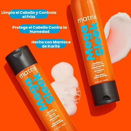 Miniatura 2 de Matrix Mega Sleek Shampoo - Smoothing and Detangling, For Dry, Damaged & Frizzy Hair