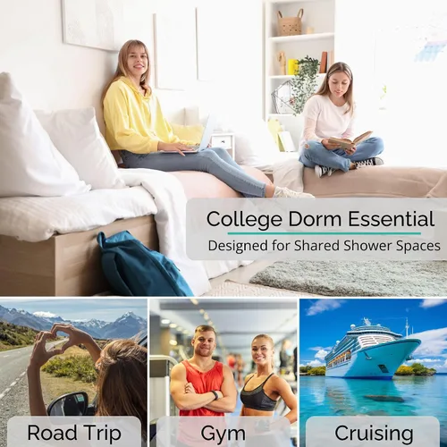 Miniatura 7 de TERRA HOME Bolsa portátil XL para ducha, artículos esenciales para la habitación del dormitorio universitario para hombres, mujeres, estudiantes