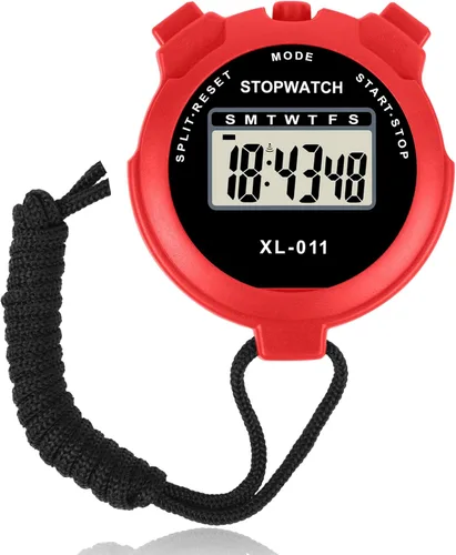 Vicloon Cronómetro Deportivo Digital, Cronómetro de Pantalla Grande con Vuelta Individual, Reloj de 12/24 Horas, Alarma y Fecha para Entrenadores y