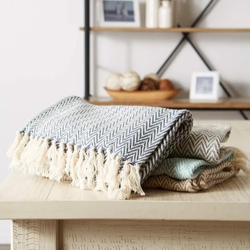 Miniatura 6 de DII Woven Basic - Camino de mesa Chevron de la colección de mesa, 15 x 72 pulgadas, gris