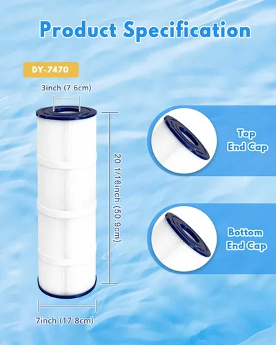 Miniatura 2 de Cartuchos de filtro de piscina CCP320 de 320 pies cuadrados, compatibles con PCC80, PCC80-PAK4, C-7470, FC-1976, 178580, R173573, 817-0081, 4 x 80