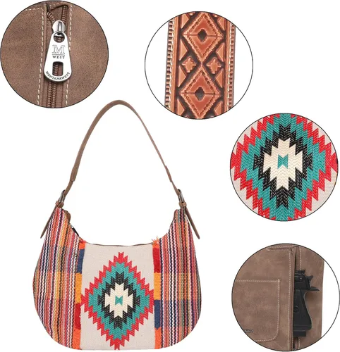Miniatura 4 de Montana West Aztec Tapestry Collection Tote Bag Western Shoulder Handbag for Women