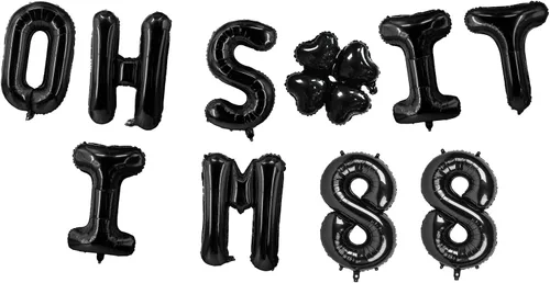 Miniatura 8 de Globos de látex de 16 pulgadas con texto en inglés "Oh I'm 14" Black Hallo Fourteen Cheers to 14 Years Old Theme Decor for Man Woman Happy 14th