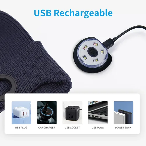 Miniatura 43 de Gorro Bluetooth con auriculares ligeros e inalámbricos, micrófono integrado y altavoces estéreo mejorados con música